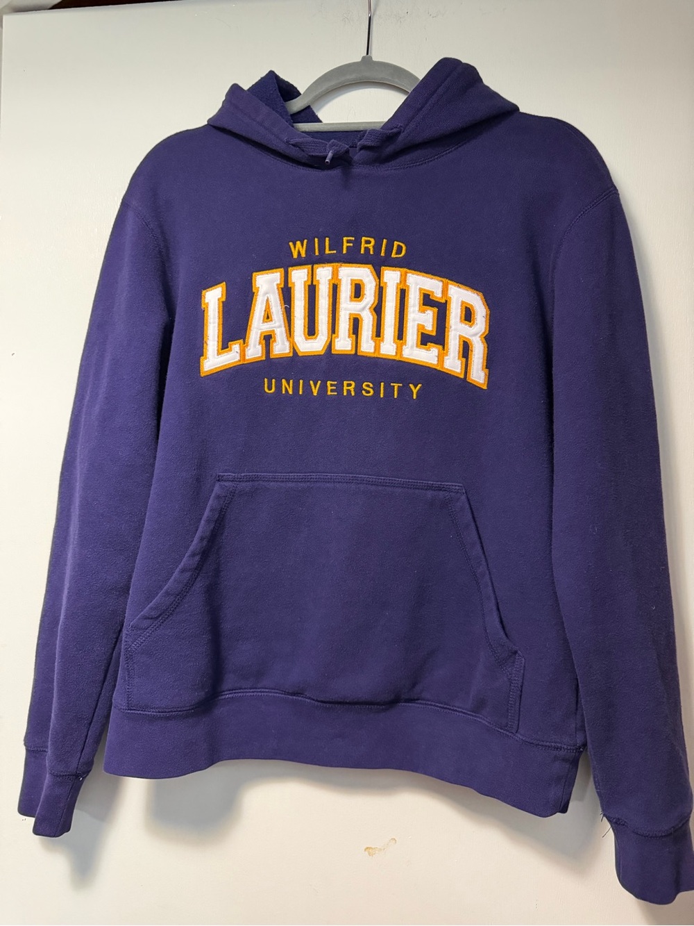 Wilfred Laurier University Purple Pullover Hoodie Size Medium School Merch